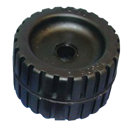 C.H. YATES C.H. Yates 530R-6P Black Rubber Ribbed Roller - 3 in. x 0.75 in. 530R-6P